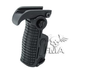 FMA Adjustable Folding Grip FGGK-S on RIS Rail - Black