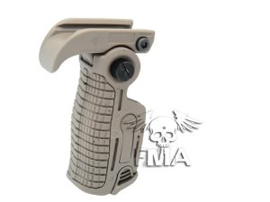 FMA Adjustable Folding Grip FGGK-S on RIS Rail - Tan