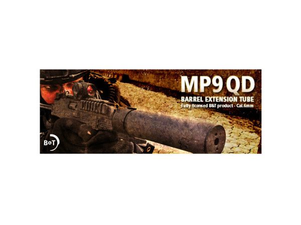 ASG B&T MP9 QD Suppressor for KSC / ASG MP9 - Black ASG B&T MP9 QD Suppressor for KSC / ASG MP9 - Black