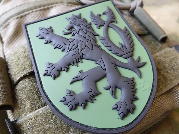 3D PVC CZECH LION Patch - Green