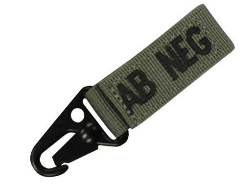 Keychain with blood group OLIVE - A NEG
