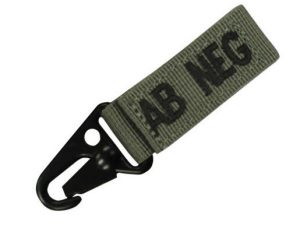 Keychain with blood group OLIVE - AB POS Keychain with blood group OLIVE - AB POS
