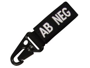 Keychain with blood group BLACK - AB NEG Keychain with blood group BLACK - AB NEG