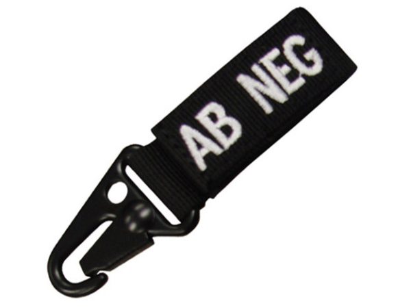 Keychain with blood group BLACK - AB POS