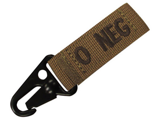 Keychain with blood group COYOTE - 0 NEG