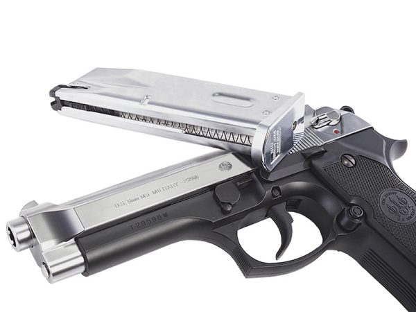 TM GBB gas pistol Model M92F - Black/Silver (no markings) TM GBB gas pistol Model M92F - Black/Silver (no markings)