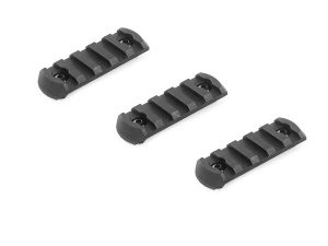 ASG Nylon RIS Rail for M-LOK, 5 Slots / 60 mm (3 Pieces) - Black