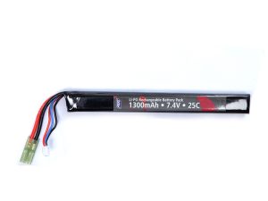 ASG Li-Pol Batery 7.4V 1300mAh, 25C, Tamiya - Stick