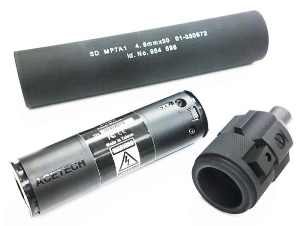 Angry Gun QD Silencer for TM MP7 A1 GBB with Tracer unit, 12+ mm (CW) - Black Angry Gun QD Silencer for TM MP7 A1 GBB with Tracer unit, 12+ mm (CW) - Black