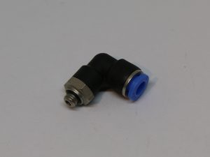 EPeS push-in coupling for 6mm hose - right angle (external thread M6) EPeS push-in coupling for 6mm hose - right angle (external thread M6)
