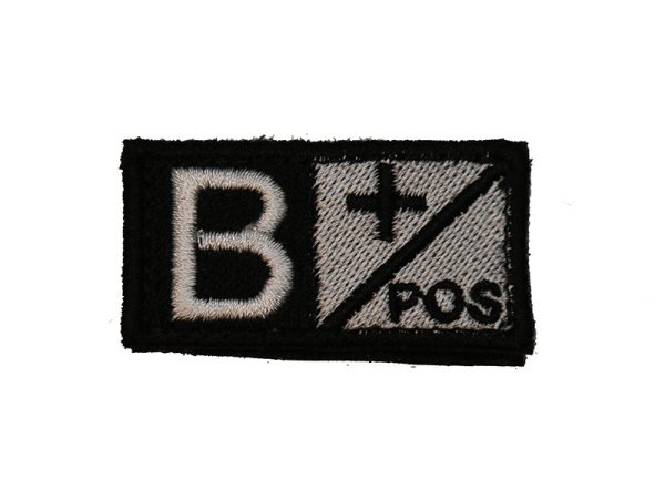ID. Blood Velcro B POS - BLACK/WHITE