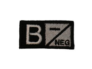 ID. Blood Velcro B NEG - BLACK/WHITE ID. Blood Velcro B NEG - BLACK/WHITE