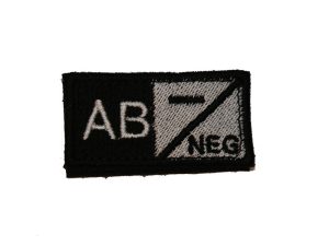 ID. Blood Velcro AB NEG - BLACK/WHITE ID. Blood Velcro AB NEG - BLACK/WHITE