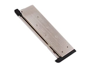 WE Gas Magazine for WE M1911 GBB, 15 BBs, M.E.U. Type - Silver WE Gas Magazine for WE M1911 GBB, 15 BBs, M.E.U. Type - Silver