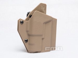 FMA Low Kydex Holster (G-Series with Flashlight ALPC), Right Hand - Tan FMA Low Kydex Holster (G-Series with Flashlight ALPC), Right Hand - Tan