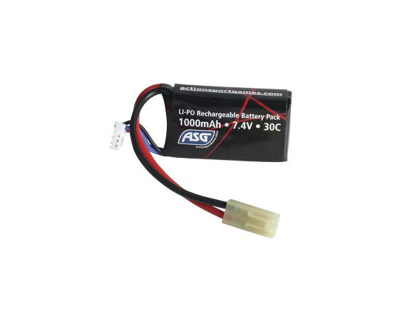 ASG Li-Pol Battery 7,4V 1000mAh, 30C, Tamiya - PEQ (mini block)