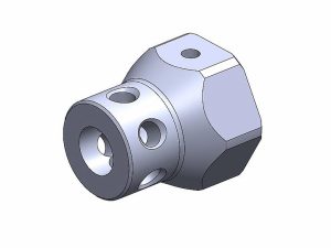 CNC muzzle break type G - negative 14- CNC muzzle break type G - negative 14-