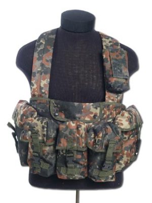 CHEST RIGG tactical vest 6 pouches Flecktarn CHEST RIGG tactical vest 6 pouches Flecktarn