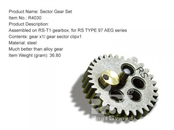 Sector Gear Set (For RS T1 Gearbox)