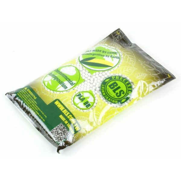 BLS BIO Airsoft Pellets 0.20g, 5000 BBs (Bag) - White BLS BIO Airsoft Pellets 0.20g, 5000 BBs (Bag) - White