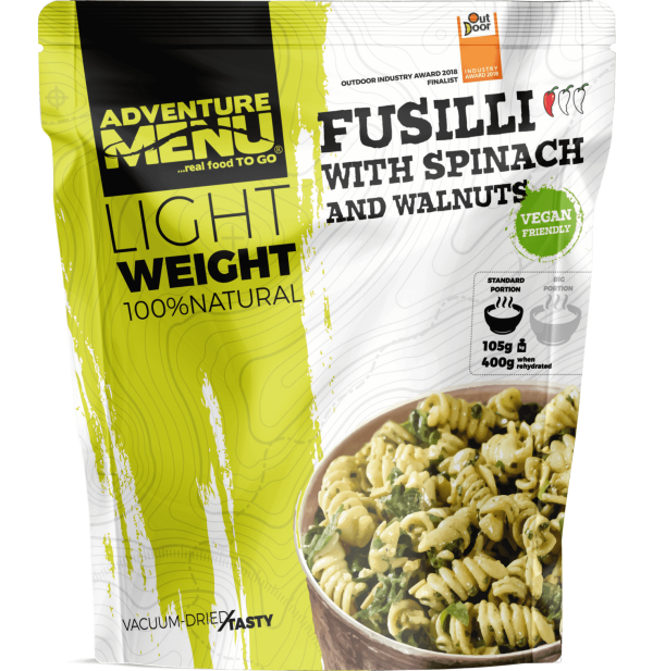 AM Lightweight Vegan Fusilli with Spinach and Walnuts (400 g) AM Lightweight Vegan Fusilli with Spinach and Walnuts (400 g)
