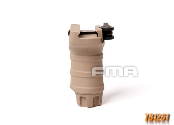 FMA Short Vertical STUBBY Grip with QD RIS Rail Mount - Tan FMA Short Vertical STUBBY Grip with QD RIS Rail Mount - Tan