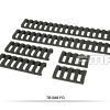 FMA Rubber Ladder Z70 RIS Rail Cover, 6 Pieces - Ranger Green
