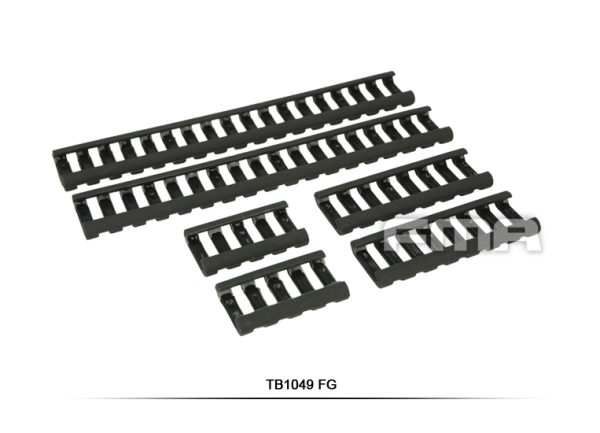 FMA Rubber Ladder Z70 RIS Rail Cover, 6 Pieces - Ranger Green
