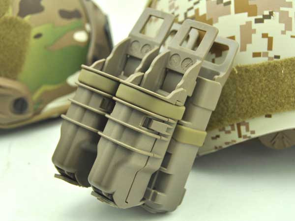 FMA MOLLE FastMag Pouches Set for M4 / 5.56 Magazine and 2 Pistol Magazines - Tan FMA MOLLE FastMag Pouches Set for M4 / 5.56 Magazine and 2 Pistol Magazines - Tan