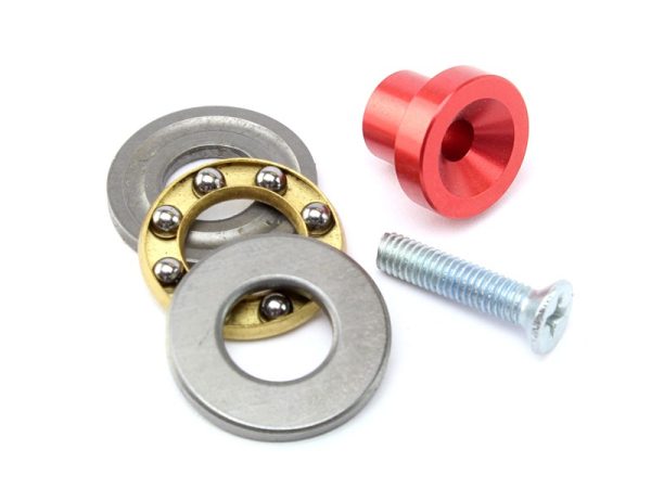 Washer, screw and thrust bearing for piston heads Washer, screw and thrust bearing for piston heads