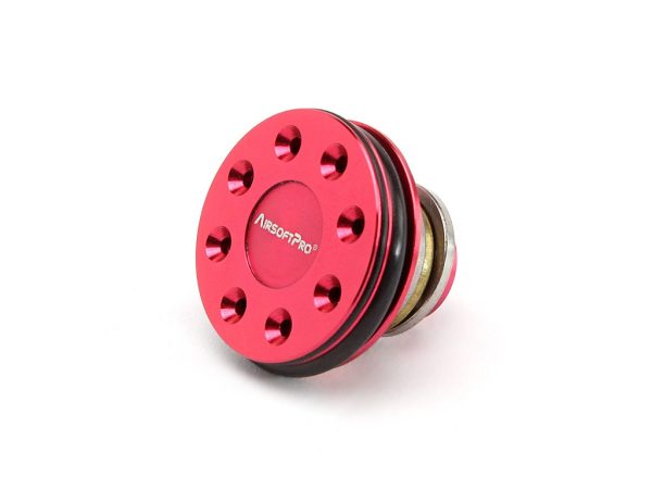 Metal flat piston head with the bearing