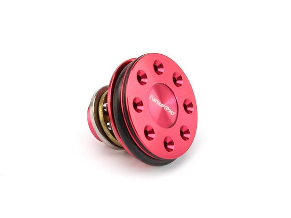 Metal flat piston head with the bearing