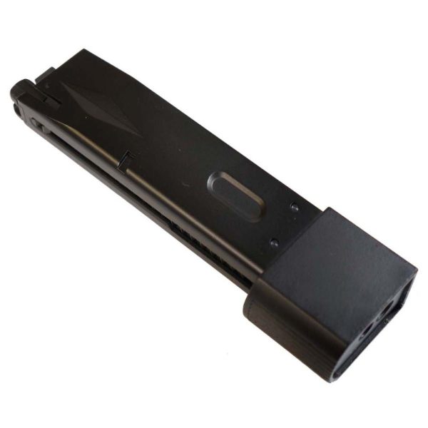 WE Gas Magazine for WE BioHazard M92 GBB, 30 BBs, Extended - Black