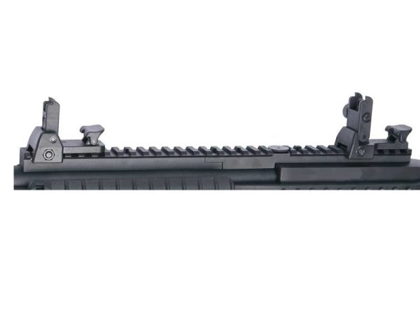 ASG Detachable Front and Rear Flip-up RIS Rail Sight - Black