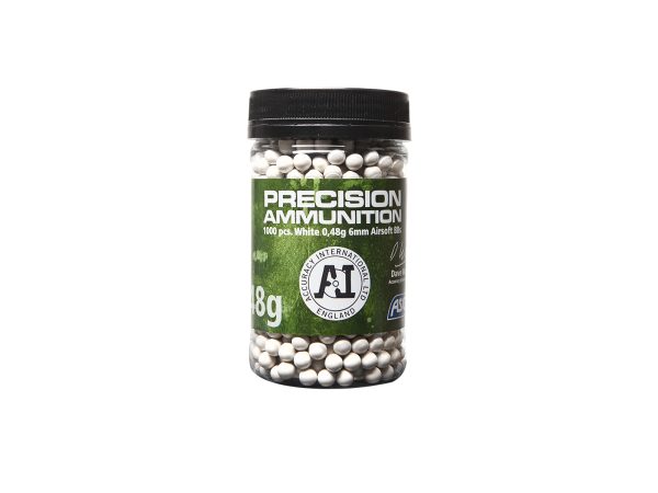 ASG Accuracy International Heavy BBs 0,48g, 1000 BBs - White ASG Accuracy International Heavy BBs 0,48g, 1000 BBs - White
