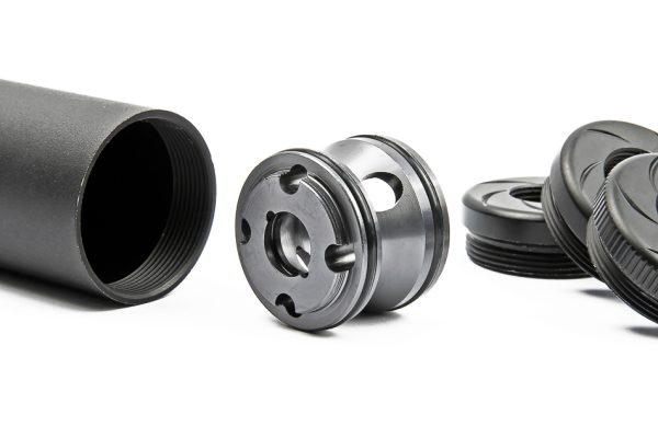 ML Aluminum Suppressor WHISPER MOCK SILENCER 215 x 30 mm, Long - Black ML Aluminum Suppressor WHISPER MOCK SILENCER 215 x 30 mm, Long - Black