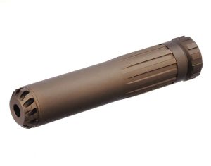 AA Aluminum Silencer AAP 169x35 mm, 14- mm CCW - Tan AA Aluminum Silencer AAP 169x35 mm, 14- mm CCW - Tan