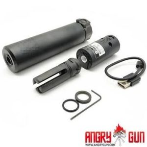 Angry Gun QD SOCOM556 Silencer (Full Markings) with Tracer unit, 14- mm (CCW) - Black Angry Gun QD SOCOM556 Silencer (Full Markings) with Tracer unit, 14- mm (CCW) - Black