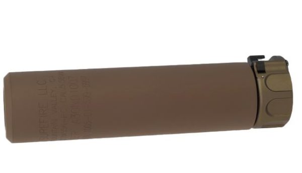 Angry Gun QD SOCOM556 Silencer (Full Markings) with Tracer unit, 14- mm (CCW) - Tan