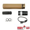 Angry Gun QD SOCOM556 Silencer (Full Markings) with Tracer unit, 14- mm (CCW) - Tan