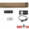 Angry Gun QD SOCOM762 Silencer (Full Markings) with Tracer unit, 14- mm (CCW) - Tan Angry Gun QD SOCOM762 Silencer (Full Markings) with Tracer unit, 14- mm (CCW) - Tan