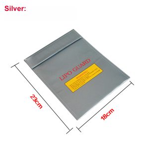 Safety Bag 18x23cm for Li-pol battery, Silver