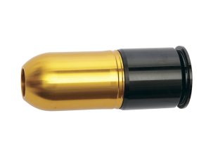 ASG 40mm Gas Grenade for 90 BBs / 4 Paintball BBs - Gold / Black ASG 40mm Gas Grenade for 90 BBs / 4 Paintball BBs - Gold / Black