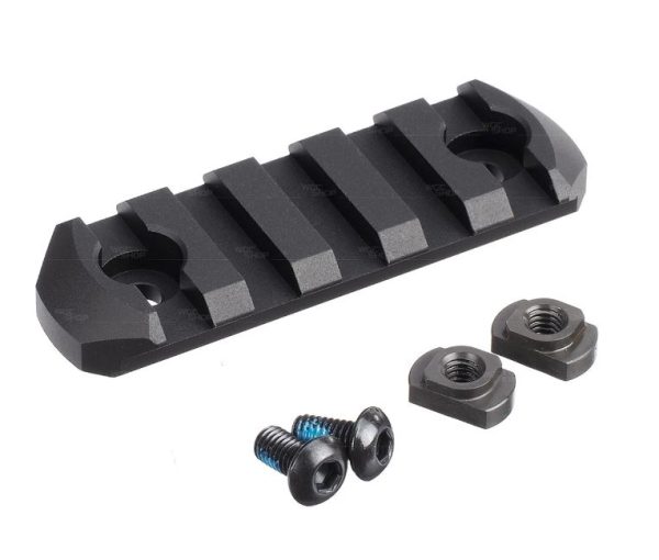 AA Metal RIS Rail for M-LOK, 5 Slots / 60 mm - Black