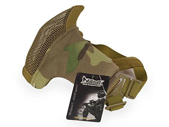 WST Airsoft Protective STEEL MESH Mask - Tan