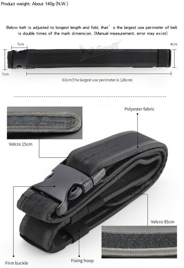 WST BA01 40mm BDU Duty Belt – Black WST BA01 40mm BDU Duty Belt – Black