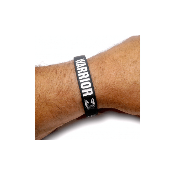 WAS Silicone Wrist Band WARRIOR - Black