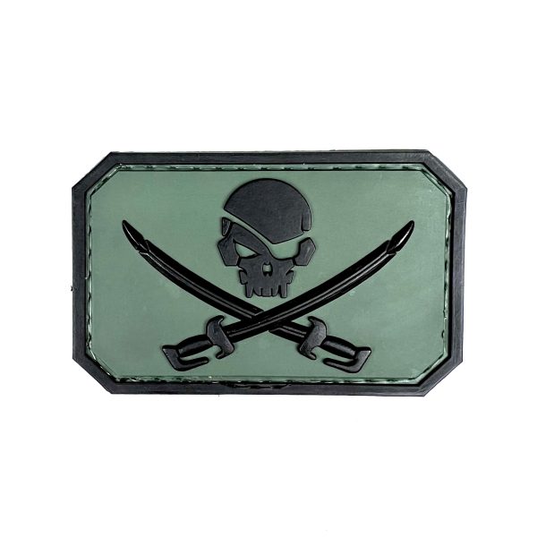 3D PVC PIRATE SKULL Patch - Green 3D PVC PIRATE SKULL Patch - Green