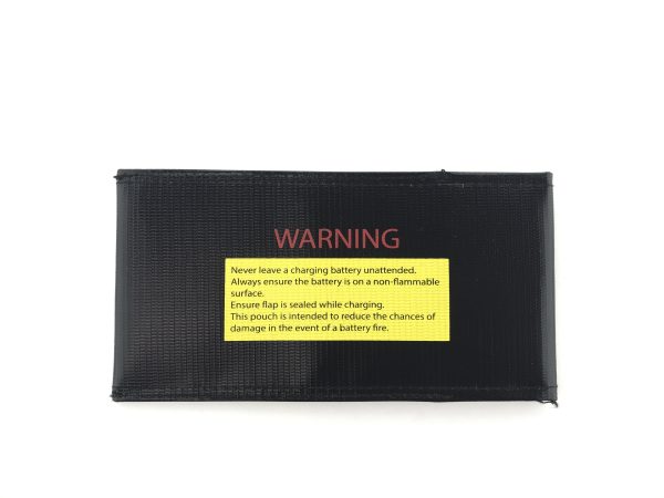 TITAN Safety Fireproof Bag for Batteries, 24.5x10.5 cm - Black