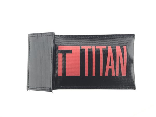 TITAN Safety Fireproof Bag for Batteries, 24.5x10.5 cm - Black